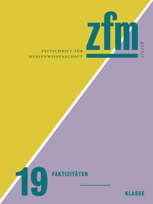 cover image of Zeitschrift für Medienwissenschaft 19